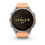 Garmin fēnix 9 Pro inReach 43 mm Titanium / Shell Pink / Autumn Orange Silicone