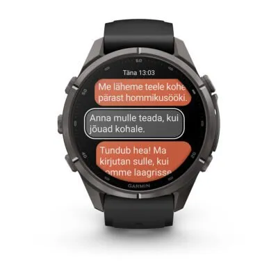 Garmin fēnix 9 Pro inReach 43 mm Carbon Gray DLC Titanium / Black / Pebble Grey Silicone