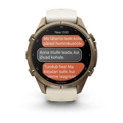 Garmin fēnix 9 Pro inReach 43 mm Autumn Gold Titanium / Cream / French Grey Silicone