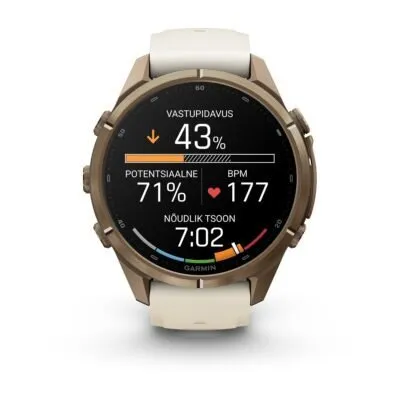 Garmin fēnix 9 Pro 43 mm Autumn Gold Titanium / Cream / French Grey Silicone
