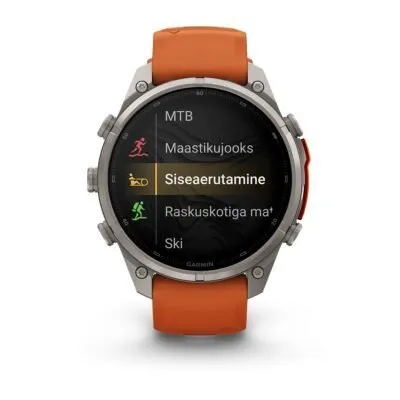 Garmin fēnix 9 Pro inReach 47 mm Titanium / Autumn Orange / Spark Orange Silicone