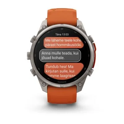 Garmin fēnix 9 Pro inReach 47 mm Titanium / Autumn Orange / Spark Orange Silicone