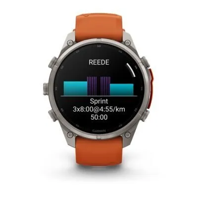 Garmin fēnix 9 Pro inReach 47 mm Titanium / Autumn Orange / Spark Orange Silicone