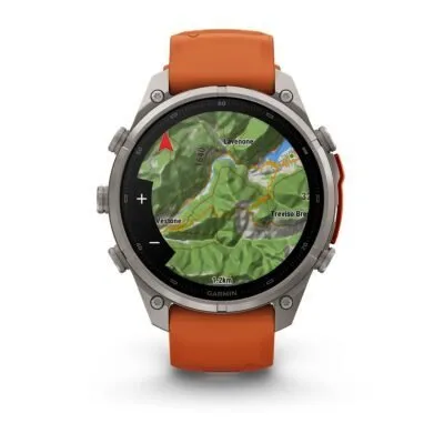 Garmin fēnix 9 Pro inReach 47 mm Titanium / Autumn Orange / Spark Orange Silicone