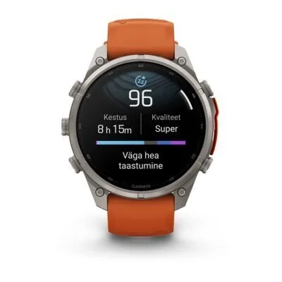 Garmin fēnix 9 Pro inReach 47 mm Titanium / Autumn Orange / Spark Orange Silicone