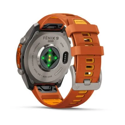 Garmin fēnix 9 Pro inReach 47 mm Titanium / Autumn Orange / Spark Orange Silicone