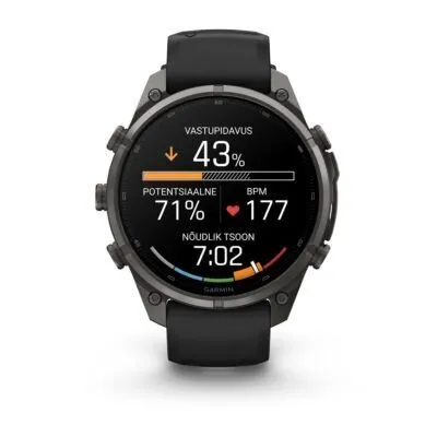 Garmin fēnix 9 Pro 47 mm Carbon Gray DLC Titanium / Black / Pebble Grey Silicone