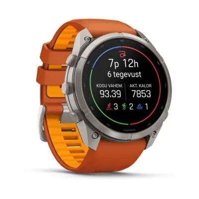 Garmin fēnix 9 Pro inReach 51 mm Titanium / Autumn Orange / Spark Orange Silicone