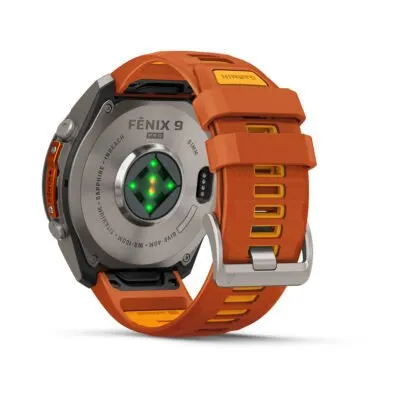 Garmin fēnix 9 Pro inReach 51 mm Titanium / Autumn Orange / Spark Orange Silicone