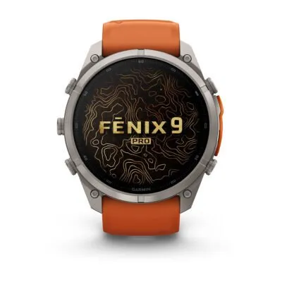 Garmin fēnix 9 Pro inReach 51 mm Titanium / Autumn Orange / Spark Orange Silicone