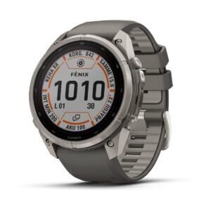 Garmin fēnix 9 Pro inReach Solar 51 mm Titanium / Pebble Grey Silicone