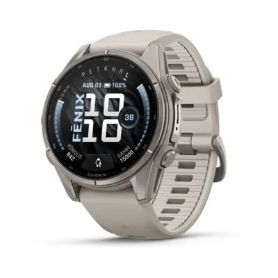 Garmin fēnix 9 43 mm Titanium / Fog Grey Silicone