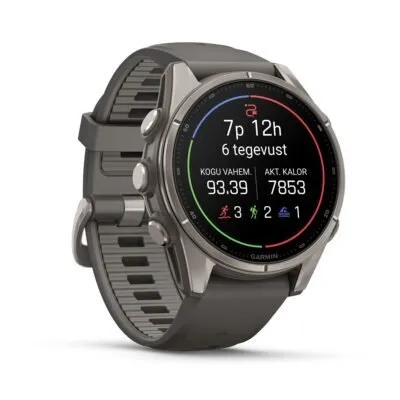 Garmin fēnix 9 43 mm Titanium / Pebble Grey Silicone