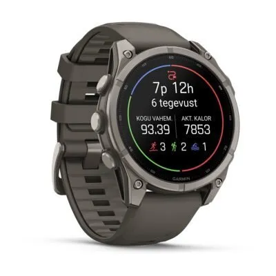 Garmin fēnix 9 47 mm Titanium / Pebble Grey Silicone