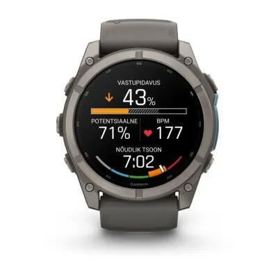 Garmin fēnix 9 51 mm Titanium / Pebble Grey Silicone