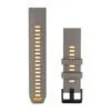 Garmin QuickFit 22 Watch Band Silver Gray / Yellow Flare Silicone Garmin QuickFit 22 Watch Band Silver Gray / Yellow Flare Silicone