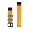Garmin QuickFit 22 Watch Band Silver Gray / Yellow Flare Silicone Garmin QuickFit 22 Watch Band Silver Gray / Yellow Flare Silicone