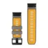 Garmin QuickFit 26 Watch Band Silver Grey / Yellow Flare Silicone