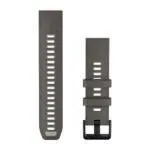 Garmin QuickFit 22 Watch Band Pebble Grey / Silver Grey Silicone Garmin QuickFit 22 Watch Band Pebble Grey / Silver Grey Silicone