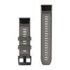 Garmin QuickFit 22 Watch Band Pebble Grey / Silver Grey Silicone Garmin QuickFit 22 Watch Band Pebble Grey / Silver Grey Silicone