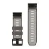 Garmin QuickFit 26 Watch Band Pebble Grey / Silver Grey Silicone Garmin QuickFit 26 Watch Band Pebble Grey / Silver Grey Silicone