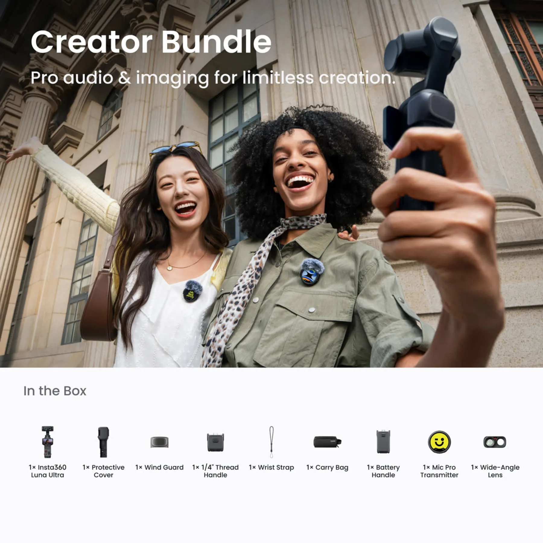 Insta360 Luna Ultra loojakomplekt, kosmiline must