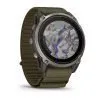 Garmin Enduro 4 Titanium / Dark Olive ComfortFit Fabric Band