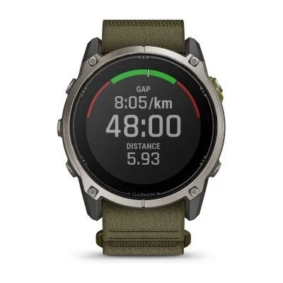 Garmin Enduro 4 Titanium / Dark Olive ComfortFit Fabric Band