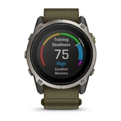 Garmin Enduro 4 Titanium / Dark Olive ComfortFit Fabric Band